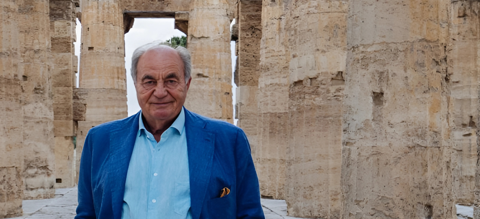 Der ideale Ort für Giuseppe Pagano, Gründer und Eigentümer von San Salvatore 1988: die Säulen des Neptun-Tempels von Paestum. In ihrer Stabilität, Langlebigkeit und ausgewogenen Proportion erkennt er genau jene Werte, die er als Prinzip der Kalokagathia zur Grundlage seines Unternehmens gemacht hat.