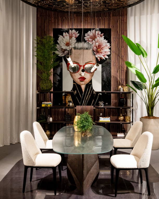 Mosaic as material language. SICIS at Salone del Mobile.Milano 2026. | Photography courtesy Salone del Mobile.Milano 2026