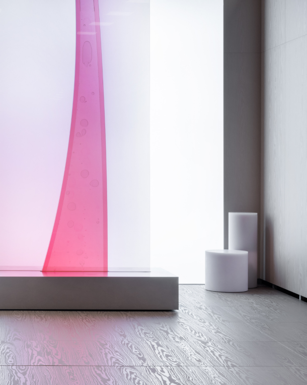 Plume. Studio Sabine Marcelis at Salone Raritas, Salone del Mobile.Milano 2026 | isible to the left. Photography courtesy Salone del Mobile.Milano 2026.