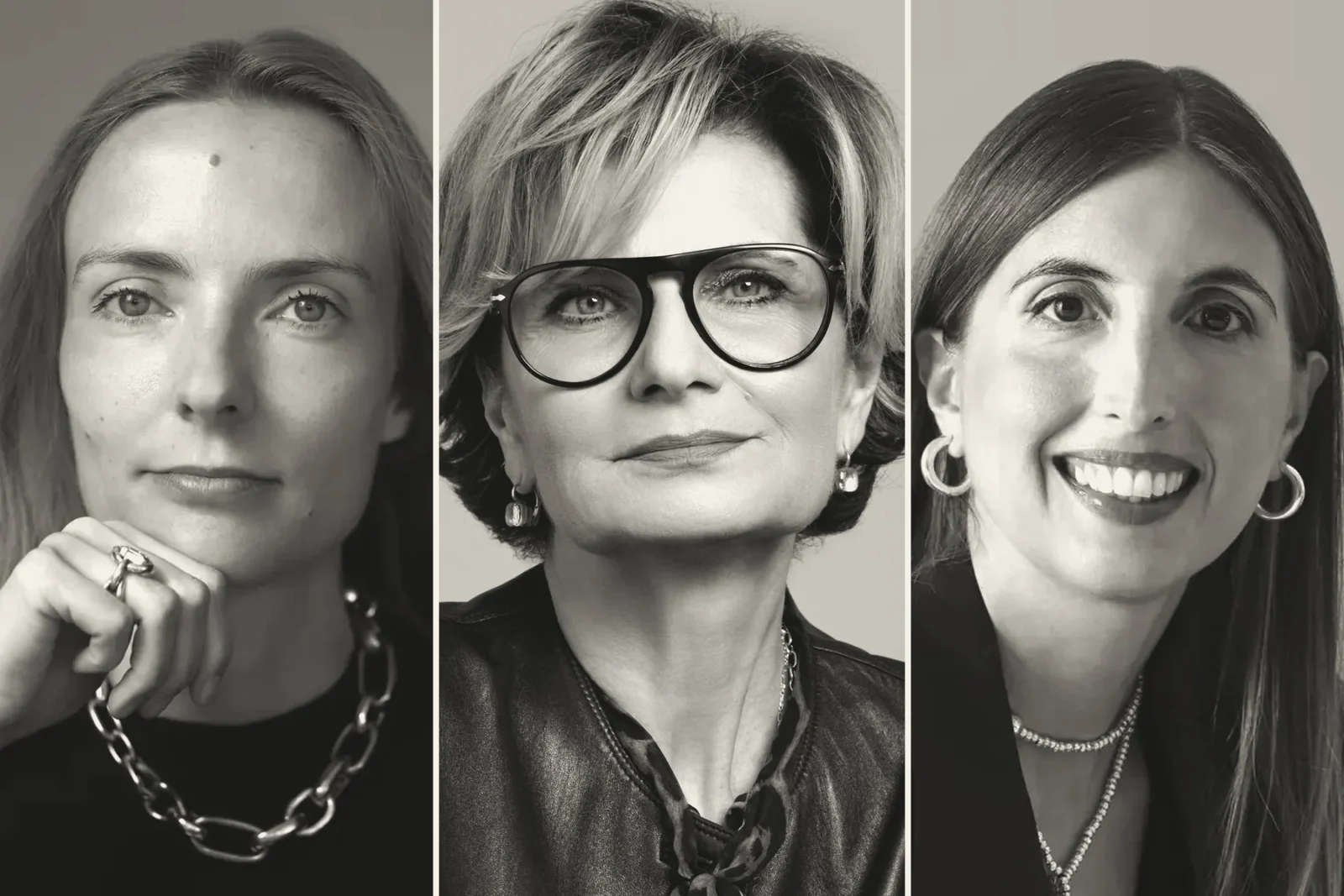 Charlotte Fournet, CEO of Pomellato; Sabina Belli, president of Kering Italia; Krizia Cucurachi, CEO of DoDo. All three are based in Milan from 15 September 2026. | Photos courtesy of Kering. Sabina Belli © Giovanni Mocchetti · Charlotte Fournet © Pierre Debusschere · Krizia Cucurachi © Agostino Osio