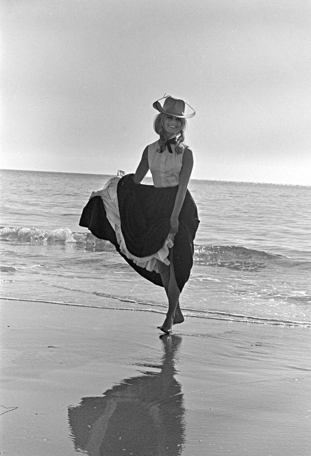 Brigitte Bardot (born in 1934), French actress and singer, during the shooting of "Shalako", film by Edward Dmytryk. Photograph published in the magazine "Elle", January 1968. Photograph by Bernard Hermann, from the collections of the French newspaper "France-Soir". Bibliothèque historique de la Ville de Paris.