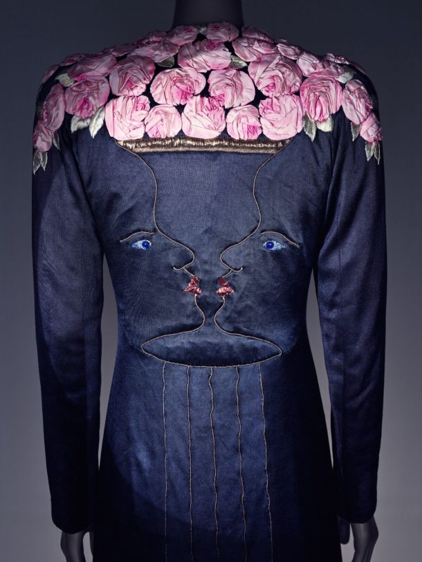 Evening coat, designed by Elsa Schiaparelli and Jean Cocteau, 1937, London, England © 2025 ADAGP DACS Comite Cocteau, Paris. Photograph © Emil Larsson