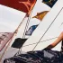 Silk carrés as signal flags in the Hermès spring-summer 2026 campaign, from the image material published with the 2026 first-half results, presented in Paris on 29 July 2026. | In courtesy of Hermès International